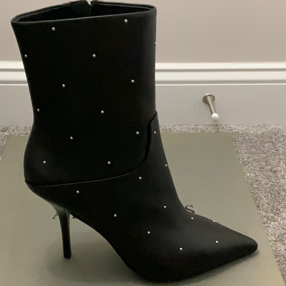 ALLSAINTS black leather Jenna boots - Picture 6 of 9